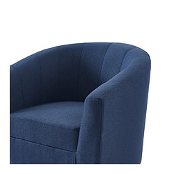 But Fauteuil fixe BROWNIE tissu bleu foncé pas cher