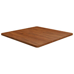 vidaXL Dessus de table carré Marron foncé80x80x2,5cm Bois chêne traité