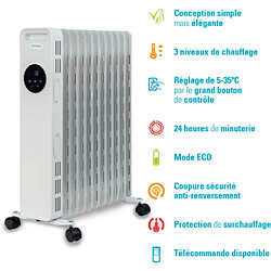 Acheter MARQUE DISTRIBUTEUR Radiateur à bain d'huile sur roulettes 2500W Optimea Chauffage mobile