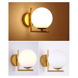 Avis Stoex Lampe Murale Moderne Lampe Murale Globe en Verre E27, Applique Murale D'Intérieur Pour Salle de Bain, Chambre À Coucher, Couloir (Doré)