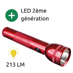 Lampe torche LED ST2 - IPX4 - 2 piles LR20 D - 213 lumens - 25cm - Rouge - Maglite