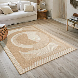 Avril Paris Tapis extérieur - 160x230cm - naturel - 100% polypropylène résistant aux UV - 1400 gr/m2 - OXANA