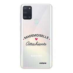 Coque Samsung Galaxy A21S 360 intégrale transparente Mademoiselle Attachiante Ecriture Tendance Design Evetane.