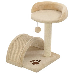 Arbre à chat,niche pour chat avec griffoir en sisal 40 cm Beige et Marron -MN81035