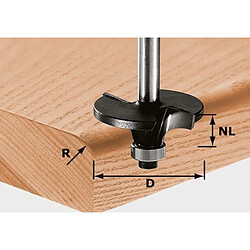 Fraise à profiler les rayons HW avec queue de 8mm FESTOOL HW S8 D42/R6 - 491131 