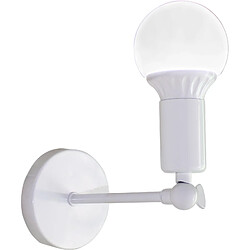 Stoex Applique Murale Simple Industrielle en Fer , Loft Lampe Luminaire Contemporaine Loft E27 pour Maison Café Cuisine Salon et Chambre hôtel,Blanc pas cher