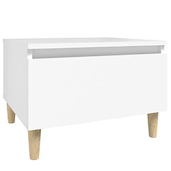 vidaXL Table d'appoint Blanc 50x46x35 cm Bois d'ingénierie