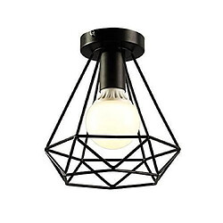 Stoex Plafonnier Industrielle en Métal Fer Cage Diamant Retro Lustre suspension luminaire pour couloir,entrée,allée, porche, chambre, sous 