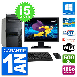 PC Tour Lenovo M93p Ecran 22" Core i5-4570 RAM 16Go Disque 500Go Windows 10 Wifi · Occasion 