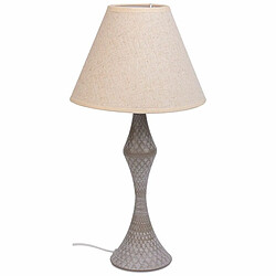 Lampe de bureau Alexandra House Living Blanc Gris Métal Tissu 220-240 V 23 x 46 x 23 cm 