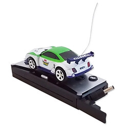 Totalcadeau Mini voiture télécommandée rangement canette radiocmmandé RC bleu