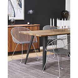 Beliani Chaise de salle à manger AURORA Set de 2 Métal Argenté