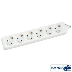 Power Strip InLine® 6 ports 6x type F allemand avec sécurité enfant blanche 3m