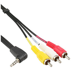 Audio/vidéo Câble, InLine®, 3,5mm 4pin prise sur 3x Cinch pour caméra vidéo digitale, 1,5m