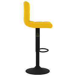 Acheter vidaXL Tabourets de bar lot de 2 jaune moutarde velours