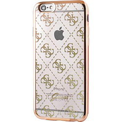 Guess Maroquinerie Coque semi-rigide Guess transparente et doré pour iPhone 6/6S