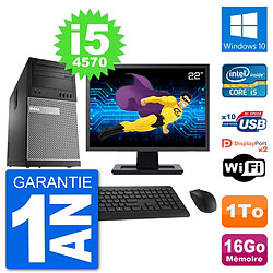 PC Tour Dell 9020 Ecran 22" Intel i5-4570 RAM 16Go Disque 1To Windows 10 Wifi · Occasion 