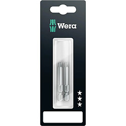 Lot de 2 embouts 867/4 Z série 4 entraînement 1/4 Torx® T10x50mm WERA WERK 05073720001 