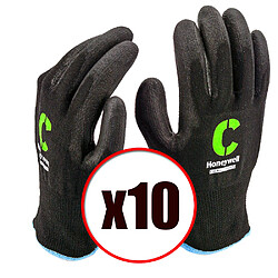 Honeywell Lot de 10 paires de gants de travail en PU anti coupure Vertigo PU5 EN388