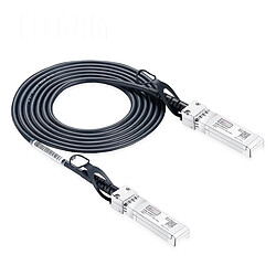 Elfcam Câble SFP+ à SFP+ 10Gb Câble à Attache Directe, Direct Attach Copper (DAC) Twinax Cable, Compatible avec Cisco SFP-H10GB-CU1M, Juniper et Mikrotik (1M)