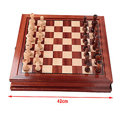 Acheter Magnétique En Bois Jeu d'échecs, 16.5 "x 16.5" Échiquier Jeu avec Construit-dans le Stockage Tiroir-Échecs pour Débutant, enfants et Adultes