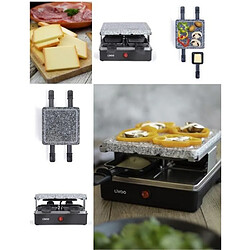 Livoo Appareil à raclette 4 personnes revêtement antiadhésif Plateau en granite 600W