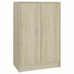 vidaXL Armoire à chaussures Chêne Sonoma 60x35x92 cm Bois d’ingénierie