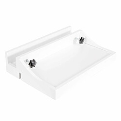 SoBuy NKD01-W Petite Table de Chevet Étagère Suspendue en Bambou Table de Nuit pour Les Petites Chambres pas cher