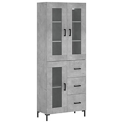 Maison Chic Buffet,Meuble de Rangement,commode pour salon,Cuisine Gris béton 69,5x34x180 cm Bois d'ingénierie -MN12671