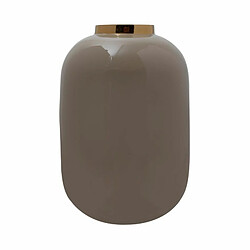 Paris Prix Vase Rond Déco Polko 25cm Taupe & Or