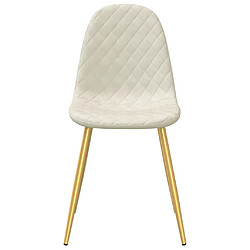 Acheter Maison Chic Lot de 2 Chaises à manger | Chaise de salle à manger cuisine crème velours -GKD26071