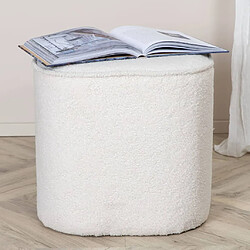 Venture Home Pouf rond en polyester teddy Piff.