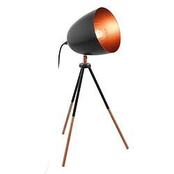 EGLO Lampe de table CHESTER Noir et cuivre 49385 