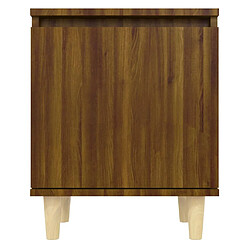 Acheter vidaXL Table de chevet avec pieds en bois Chêne marron 40x30x50 cm