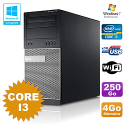 PC Tour Dell Optiplex 790 Intel Core I3 3.1Ghz 4Go 250Go DVD WIFI Win 7 · Occasion 