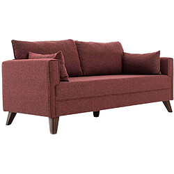 Acheter Hanah Home Canapé 3 places convertible en tissu rouge Bella.