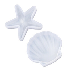 étoile de mer coquille de mer forme moule en silicone moule outil de cuisson étoile de mer 85x85x20mm pas cher