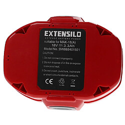 Vhbw EXTENSILO Batterie compatible avec Makita LS800DWB, LS800DWBE, LS800DWD, LS800DZ, LS800WB outil électrique (3300 mAh, NiMH, 18 V)