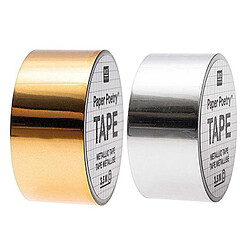 Rico 2 masking tapes miroir 1,9 cm x 3,5 m - argenté & doré