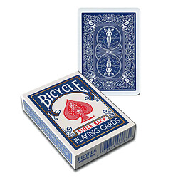 OID Magic Cartes à jouer : Jeu de 54 cartes Bicycle format bridge : Bleu ou rouge 