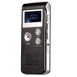 Dictaphone Professionnel USB 8GB Avec Enregistreur Vocal, Lecteur MP3 WAV et Fonction VAR ROM 8 Go Noir YONIS