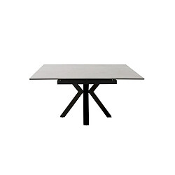 Inside 75 Table repas extensible PANINI 90(150) cm plateau céramique gris clair pas cher