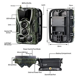 Acheter Totalcadeau Caméra de Chasse 1080P 3G 4G vision nocturne détecteur de mouvement