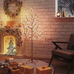 vidaXL Arbre à LED fleur de cerisier 84 LED Blanc chaud 120 cm 