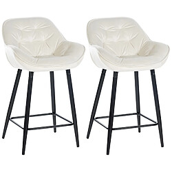 Non Lot de 2 tabourets de bar Gibson velours