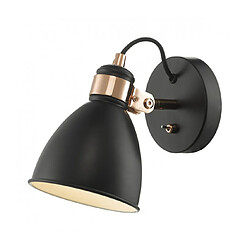 Luminaire Center Spot unique Frederick noir et cuivre 1 ampoule