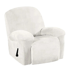 Housse De Canapé Inclinable En Velours élastique Housse De Fauteuil Antidérapante Blanc housse de canapé inclinable