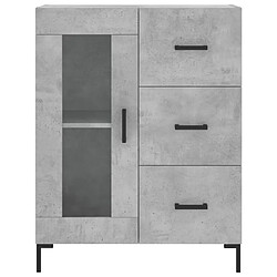 Maison Chic Buffet,Meuble de Rangement,commode pour salon,Cuisine gris béton 69,5x34x90 cm bois d'ingénierie -MN46116 pas cher