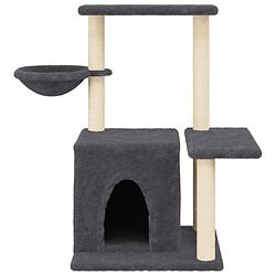 Acheter Arbre à chat avec griffoirs,niche pour chat en sisal Gris foncé 83 cm -MN80219