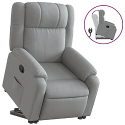 Maison Chic Fauteuil Relax pour salon, Fauteuil inclinable Gris clair Tissu -GKD83627